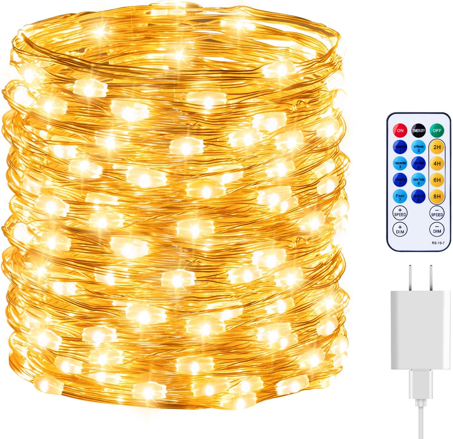 Skiennix Fairy Lights - 200 LED Waterproof String Lights with Remote & Timer | 66 Feet for Bedroom & Party Decor
