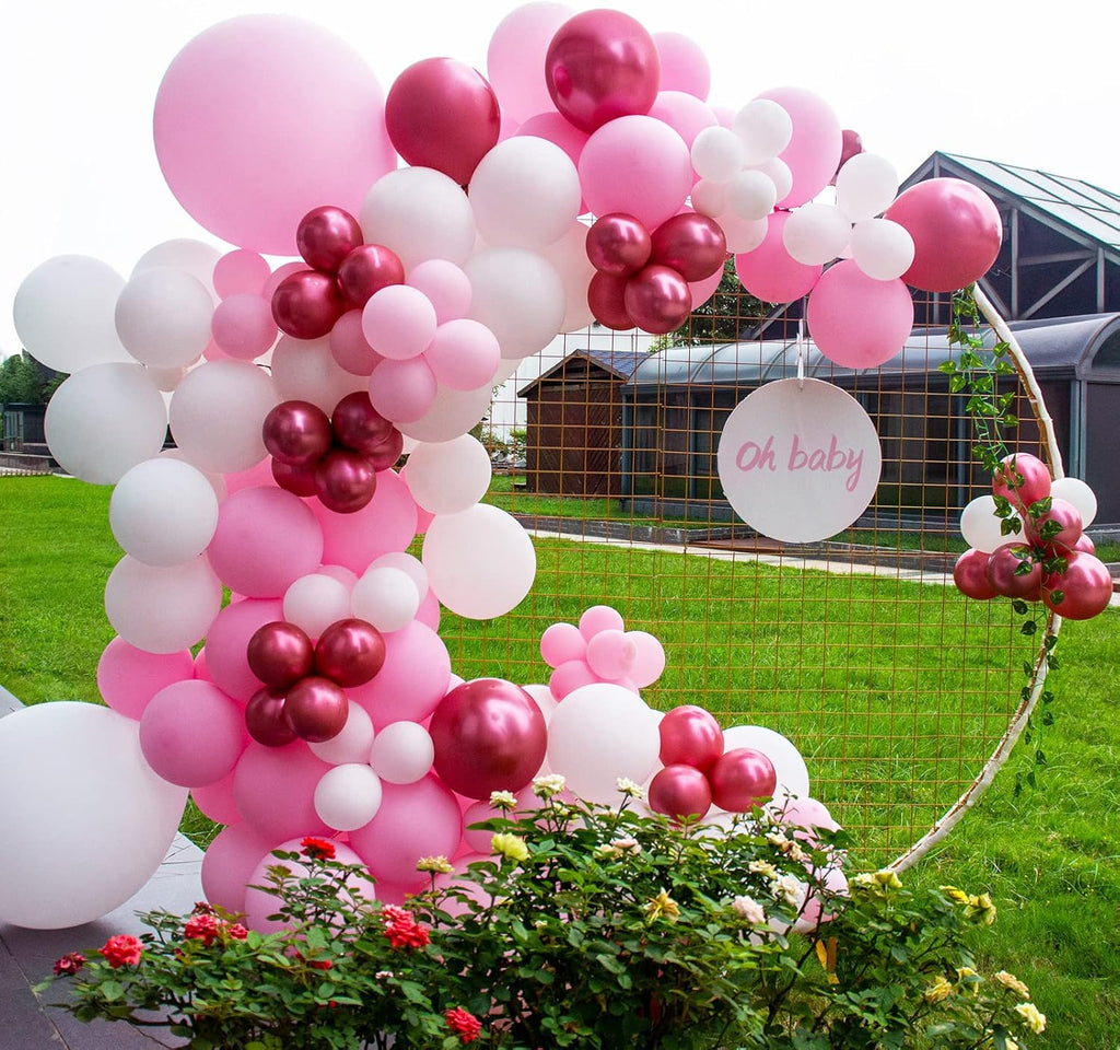 Pink Balloons | 110 Pcs Mini 5-Inch Thick Latex Balloons for Birthday & Baby Shower Decor