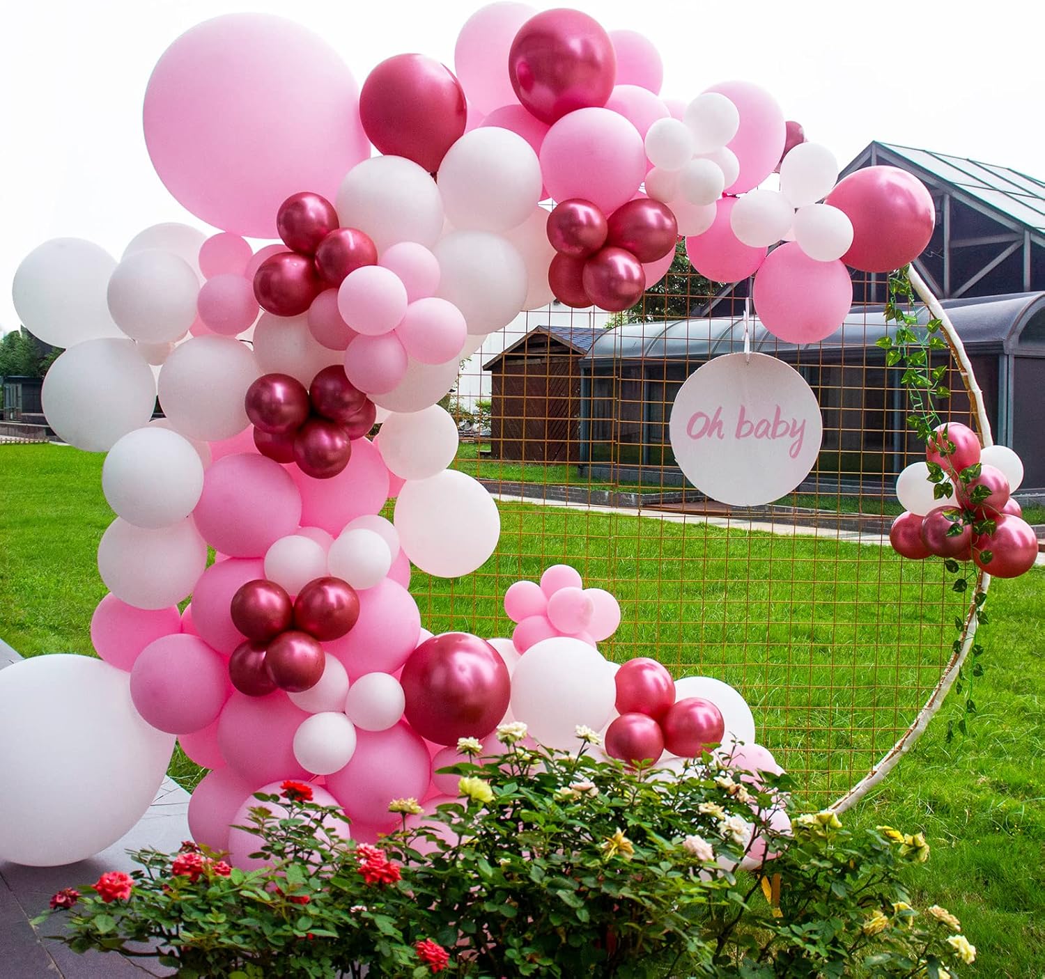 Pink Balloons | 110 Pcs Mini 5-Inch Thick Latex Balloons for Birthday & Baby Shower Decor