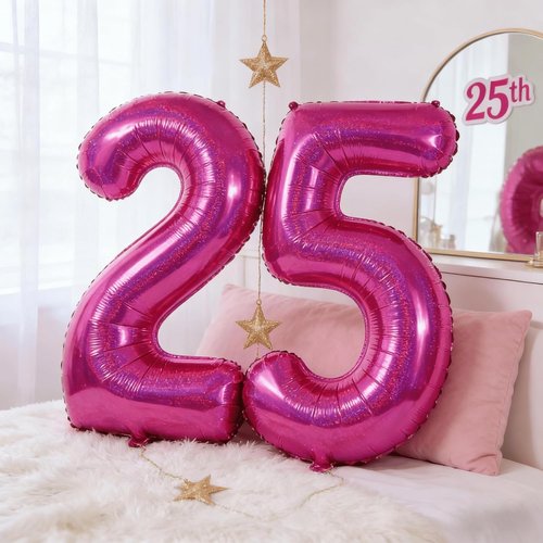 Laser | Hot Pink 40-Inch Number 7 Balloon - Perfect 7th Birthday Decoration for Girls & Women