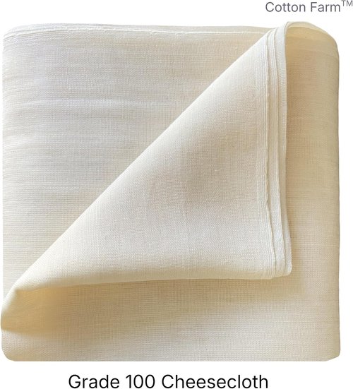 Farm Grade 100 XL Cheese Cloth by Cotton | 100% Unbleached, Reusable Straining & Cooking Cloth - 36x36 Inch