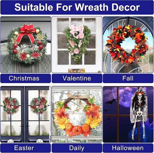 Bntuk Suction Cup Hooks - Durable Wreath Hanger for Front Door & Shower - 4 Pack, Gold