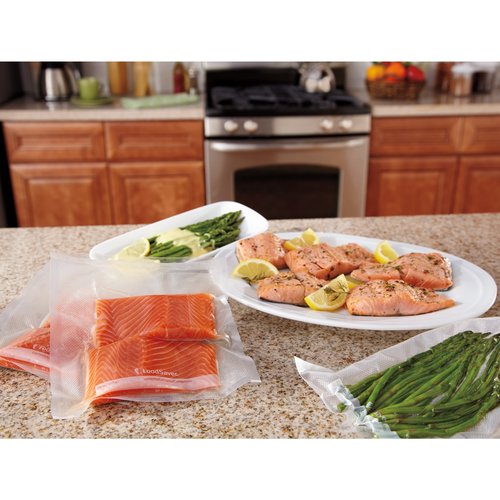 FoodSaver Vacuum Sealing Machine and Bags Bundle | PowerVac Compact Vacuum Sealer + Custom Fit Bags