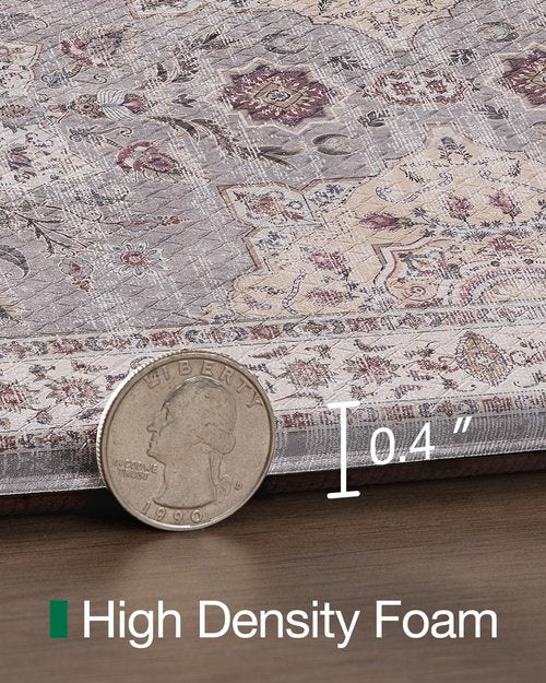 LUMI Anti Fatigue Kitchen Mat, Waterproof & Stain-Resistant Cushioned Standing Mat, Non-Slip Comfort Rug for Kitchen, Sink, Laundry, Home Office, 24" x 59", Grey