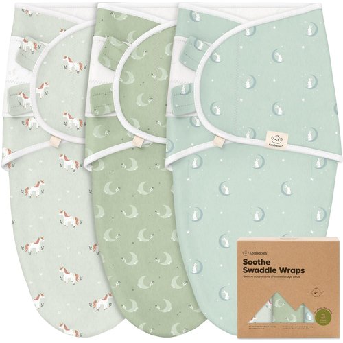 Lunaris Organic Baby Swaddle Sleep Sacks - Soft & Snug for Newborns 0-3 Months | 3-Pack Set