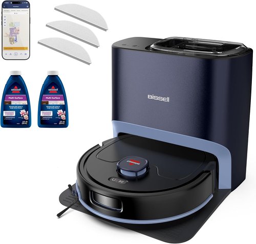 Bissell FlexClean FurForce Robot Vacuum & Mop - LiDAR Navigation, Pet Hair Removal, 180 Min Runtime