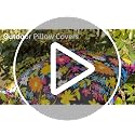 ONWAY Black Outdoor Floral Pillow Covers 18x18 Inch Waterproof Set of 2