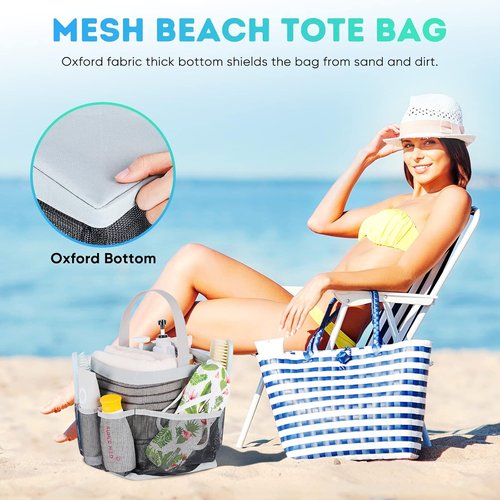 EUDELE Mesh Shower Caddy - Portable 8-Pocket Organizer for College Dorm, Beach, Gym & Travel Essentials