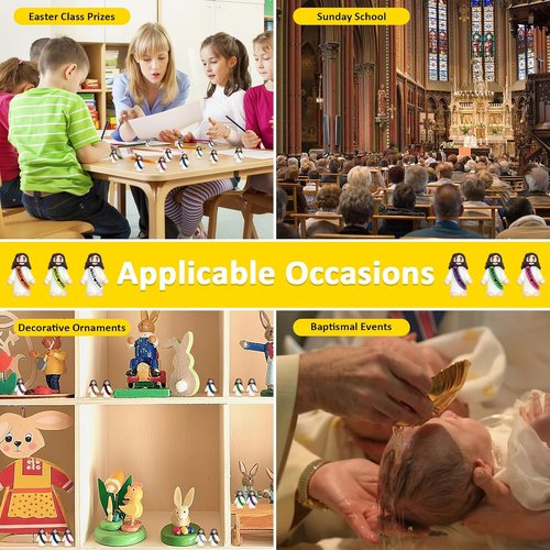 Little Jesus Figures Bulk - 110 Mini Jesus Loves You Figurines for Easter, Baptism & Party Favors | 11 Colors