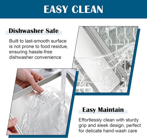 E-far Baking Sheet Set - Large Stainless Steel Cookie Sheets with Cooling Racks | Non-Toxic & Dishwasher Safe, 18 x 13 Inch