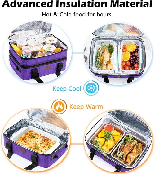 BAGSPRITE Insulated Casserole Carrier - Expandable Thermal Tote for Hot or Cold Food | Fits 9" x 13" Dish