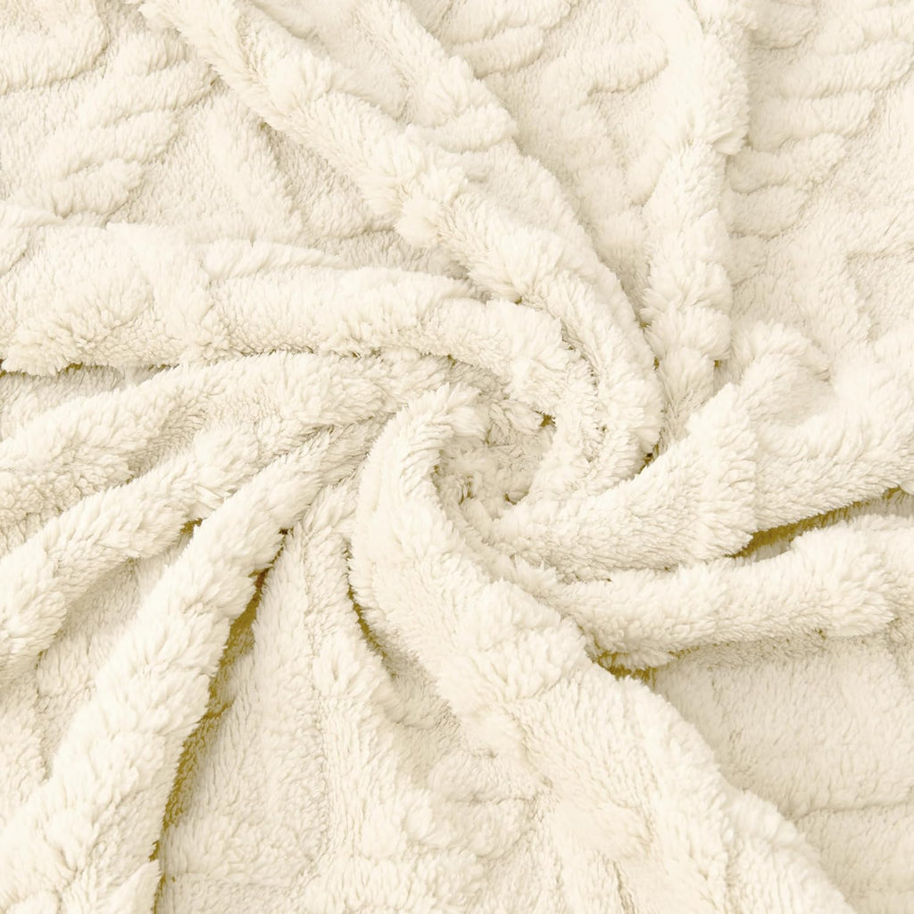 Sherpa Fleece Baby Blanket - Ultra Soft & Fluffy Premium Receiving Blanket for Infants | 30”×40” (Cream)