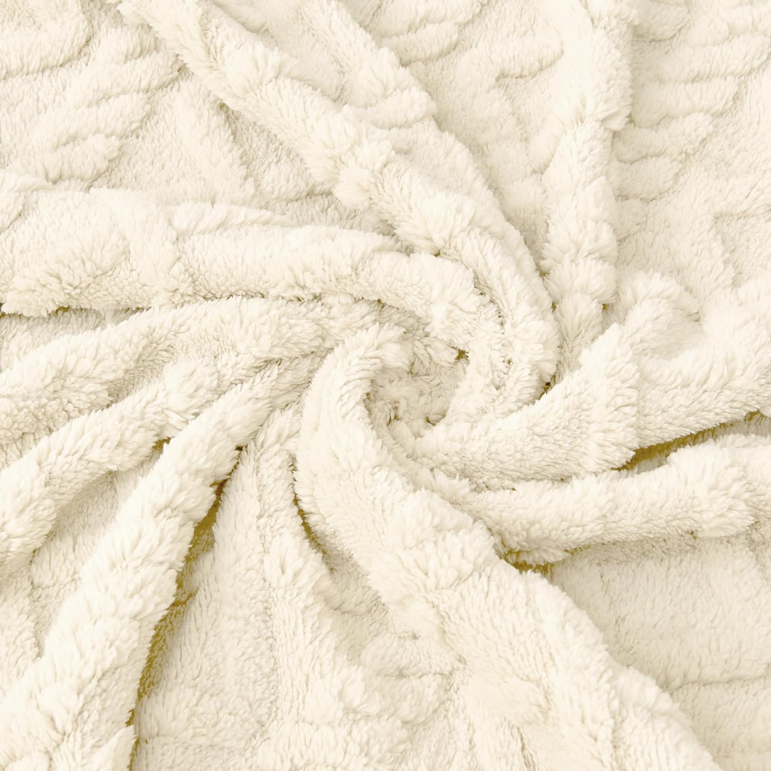 Sherpa Fleece Baby Blanket - Ultra Soft & Fluffy Premium Receiving Blanket for Infants | 30”×40” (Cream)