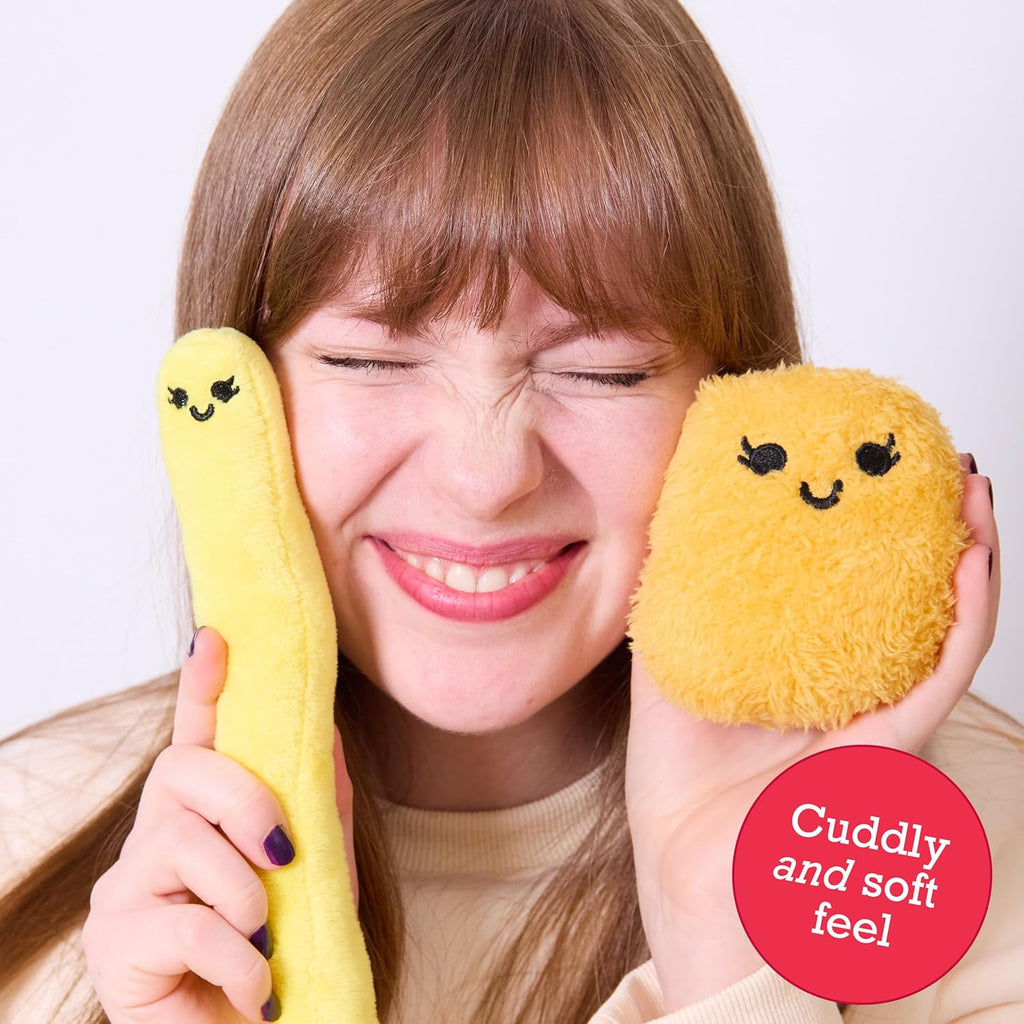Relatable Emotional Support Chicken Nuggets | Cuddly Plush Toys Set with 5 Soft Stuffed Animals