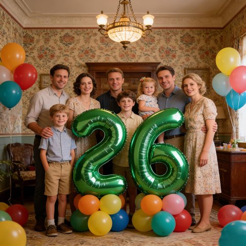 Happy 25th Birthday Decorations - 40 Inch Dark Green Foil Balloon Numbers for Women | Perfect for Parties & Anniversaries