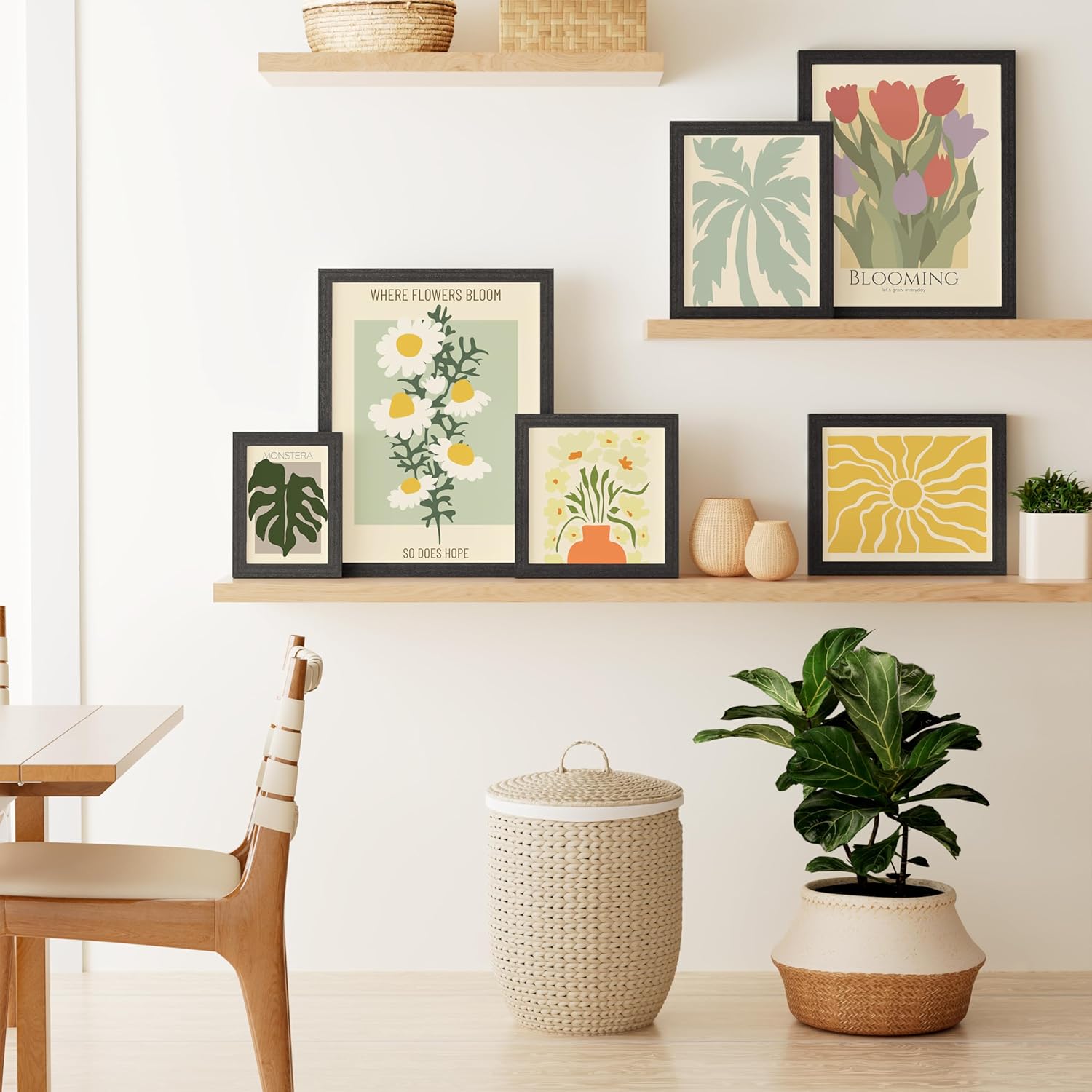 Vittanly Picture Frame - Solid Wood with Plexiglass & 6x8 Mat | Charcoal Black, 8.5x11 Size