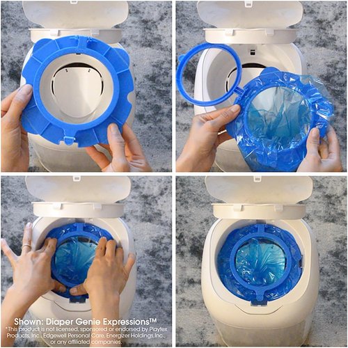 Diaper Genie Diaper Pail Bag Adapter - Convenient Compatibility for Easy Disposal