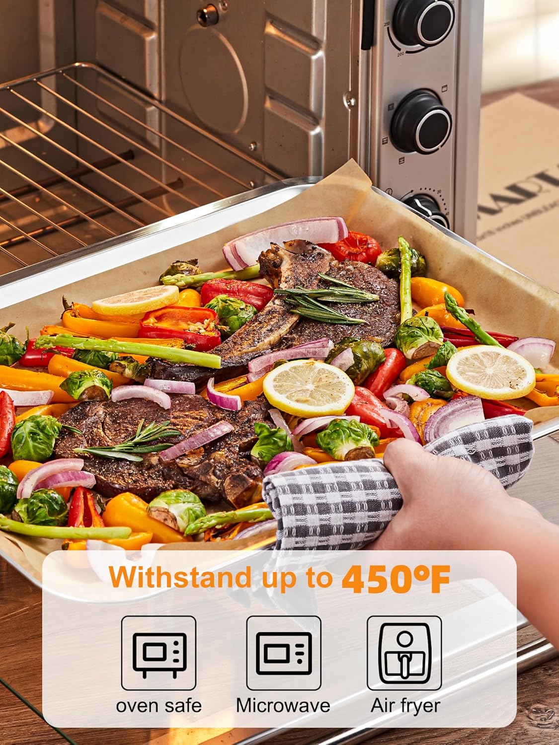 SMARTAKE Parchment Paper Baking Sheets - 200 Pcs Non-Stick Precut, 8x12 Inches for Baking & Grilling