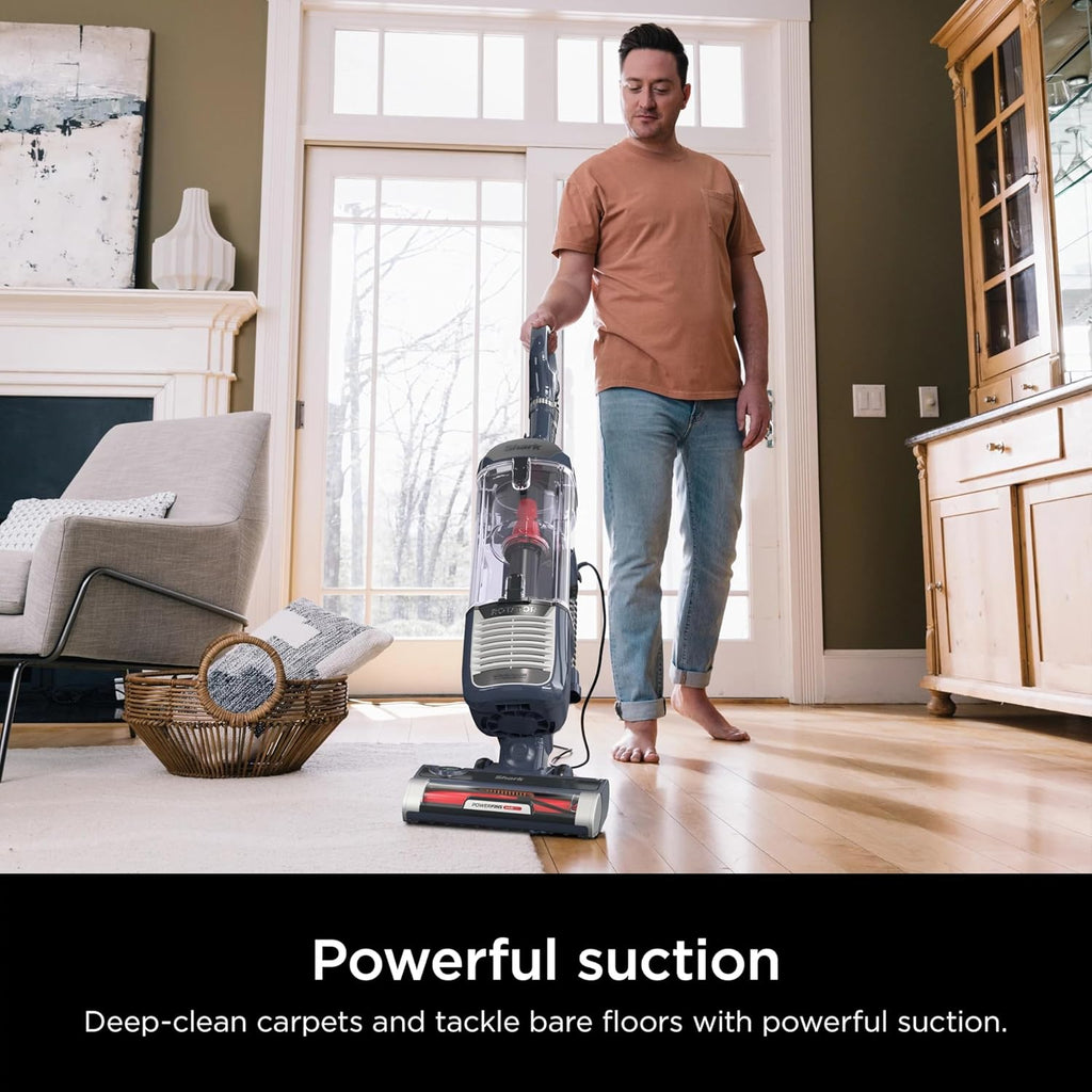 Shark ZU100 Rotator Pet Upright Vacuum - PowerFins HairPro & Odor Neutralizer, Navy (Renewed)