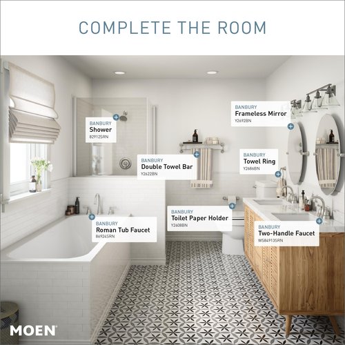 MOEN Banbury 3-Piece Bath Accessory Kit in Brushed Nickel