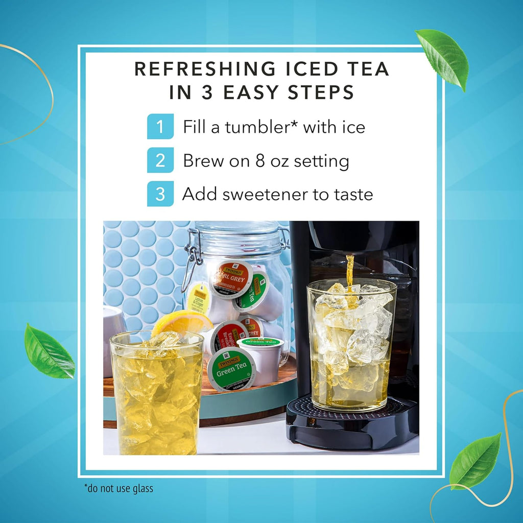Twinings Green Tea K-Cup Pods - 24 Count | Smooth Flavor & Enticing Aroma, Perfect Hot or Iced