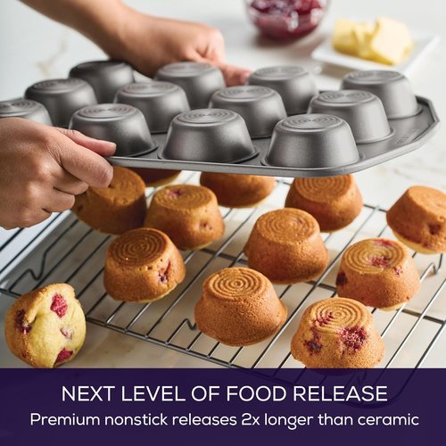 Circulon Nonstick Bakeware Set - 10-Piece Metal Baking Pans in Stylish Gray Finish