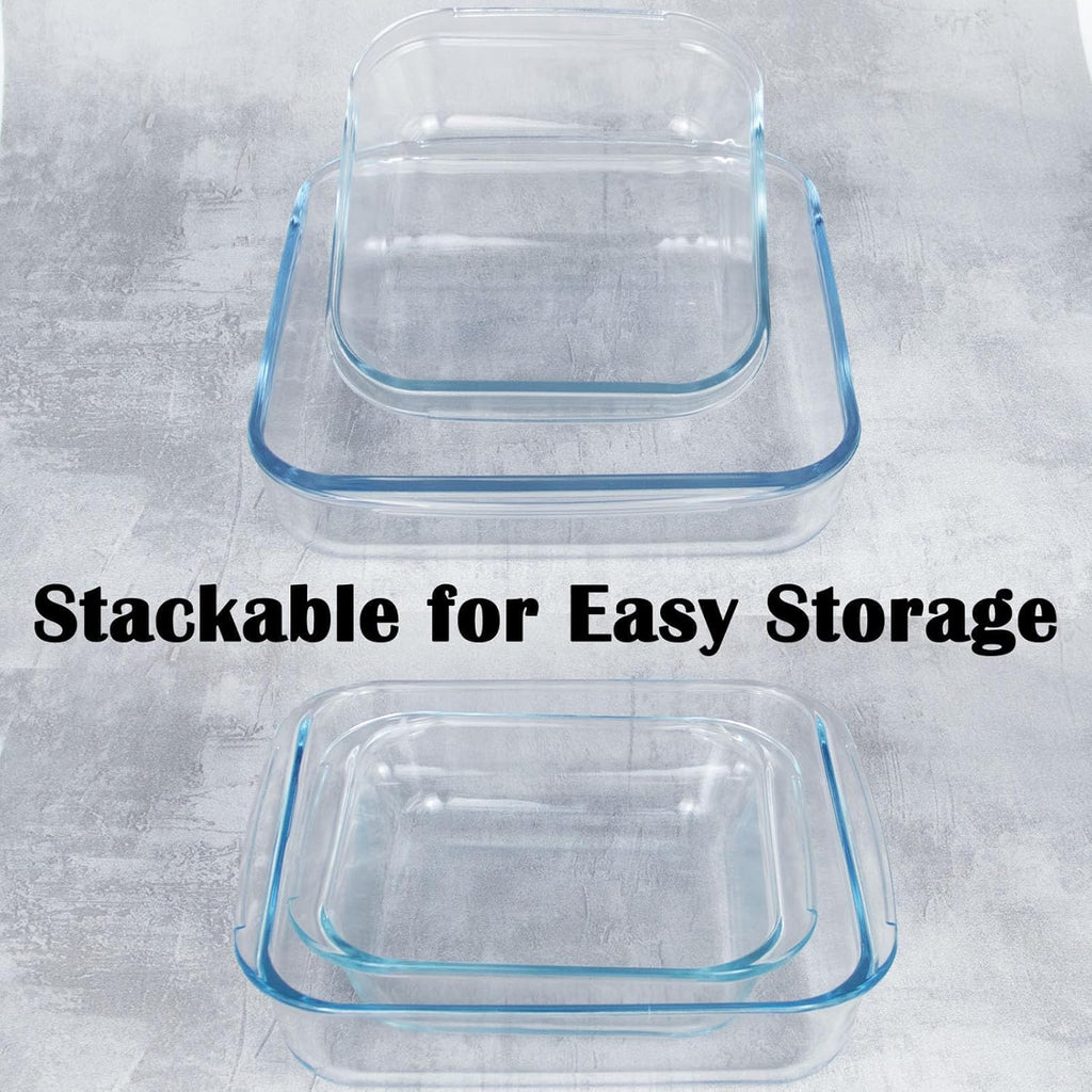 Skiennix Small Glass Baking Dish - 8.6-Inch Casserole Dish for Oven | Durable & Versatile