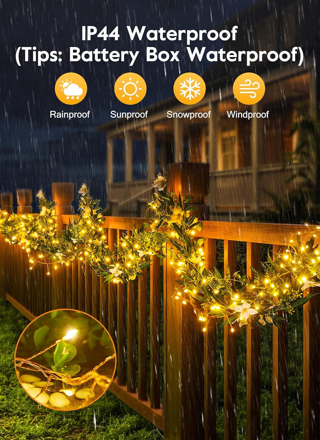 Skiennix Fairy Lights - 5Ft Battery Operated Twinkle Lights with Remote | 60 LEDs Copper Wire for Indoor/Outdoor Decor