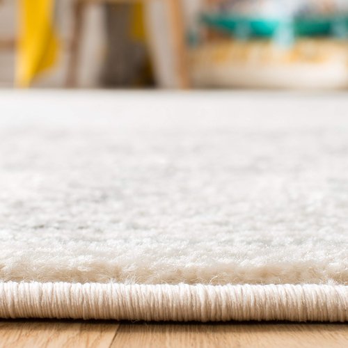 SAFAVIEH Tulum Collection Runner Rug - 2' x 15', Ivory & Grey, Moroccan Boho Distressed Design, Non-Shedding & Easy to Clean, Ideal for Living Room, Hallway, Foyer, Bedroom (TUL271A)