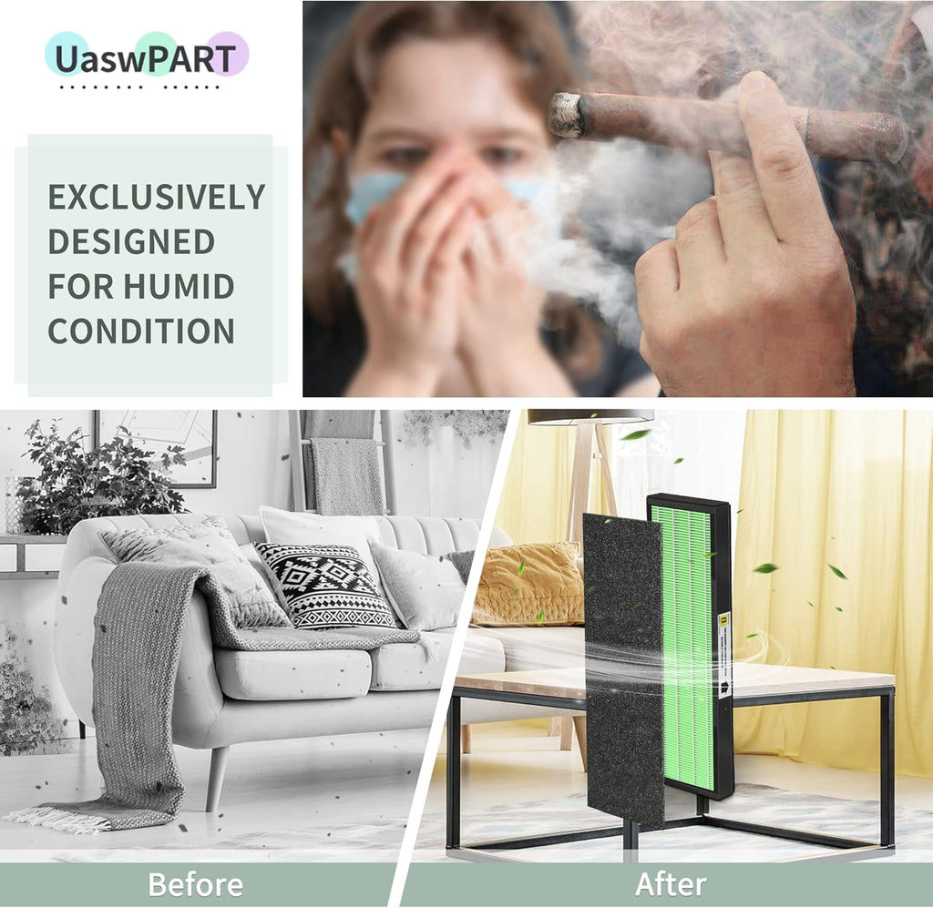 Uaswpart AC4825 HEPA Filter - Compatible Replacement for AC4300, CDAP4500 & More | 4x H13 HEPA + Carbon Filters