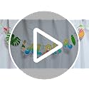 Aloha Banner Tropical Hawaiian Party Decoration Sign for Luau Summer Beach