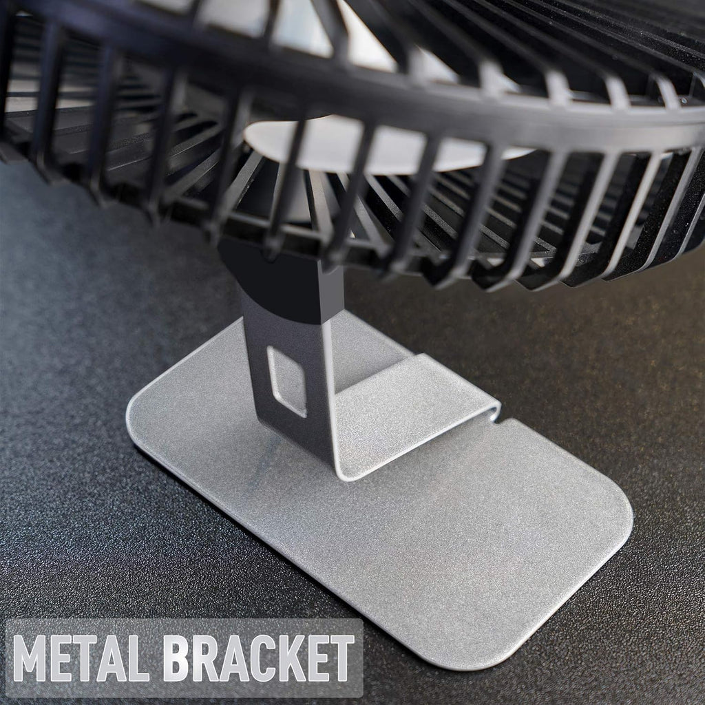 SLENPET USB Mini Desk Fan - 6 Inch Ultra-Quiet Portable Fan with 4 Speeds & 90° Adjustment - Silver