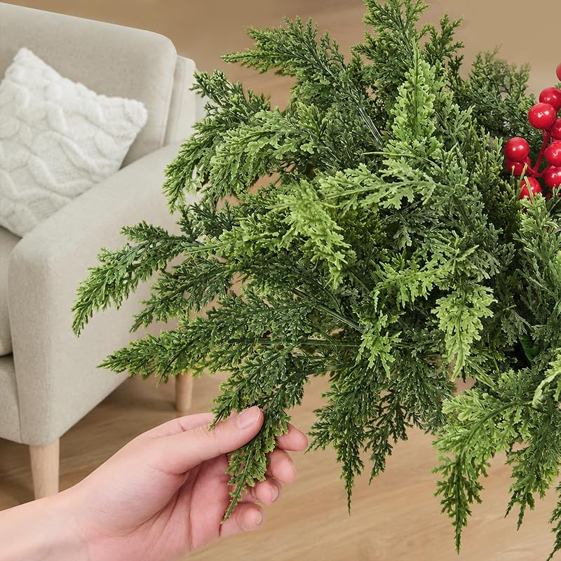 20'' Cedar Branches with Red Berries — 18 pcs, Variation of THIS listing: 15
