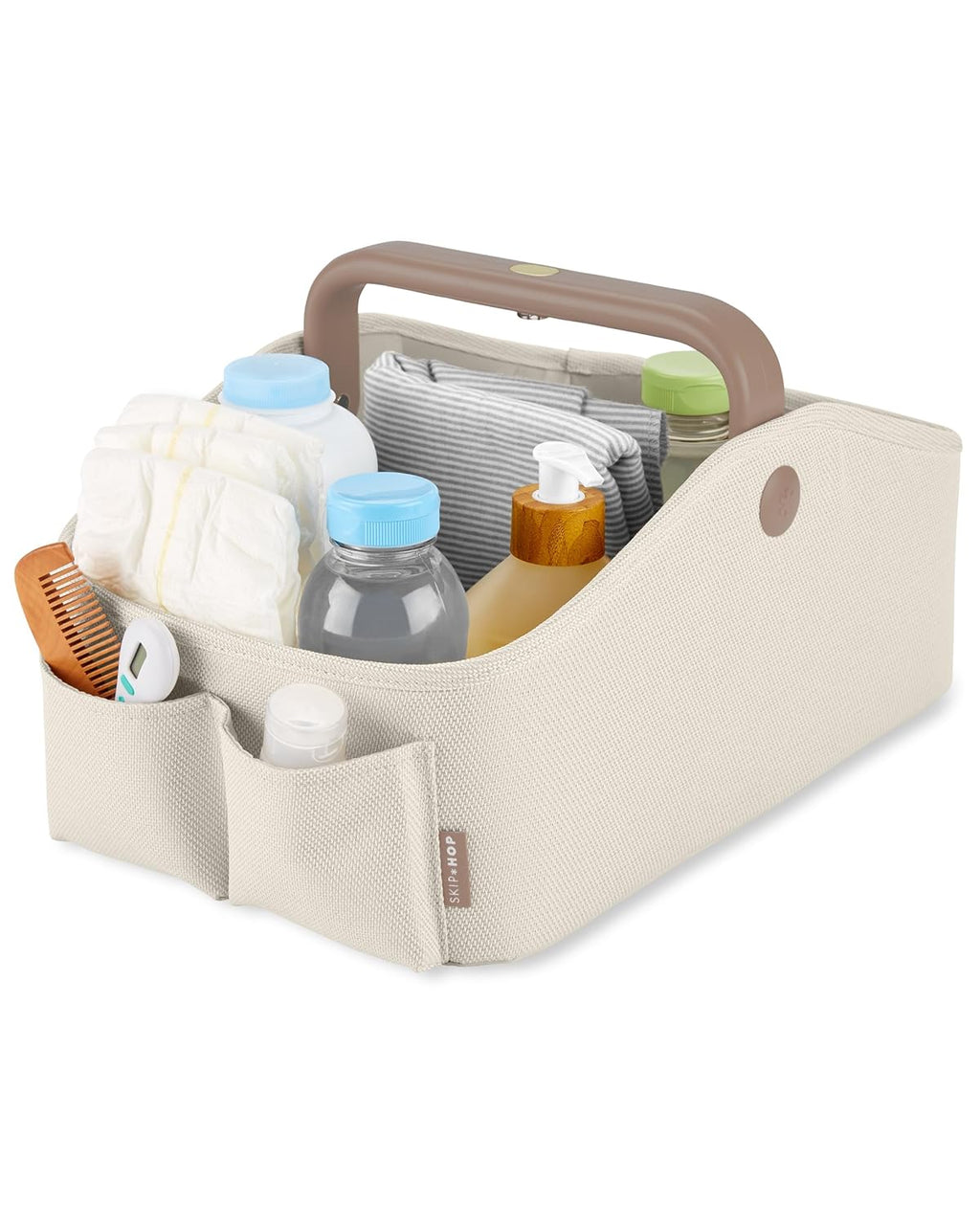 Skip Hop Diaper Caddy Organizer - Touch Sensor Night Light for Nursery | Oat Color