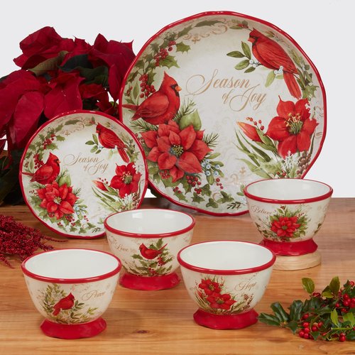 Certified International Winter's Medley 11" Dinner Plates, Set of 4, Multicolor, Large