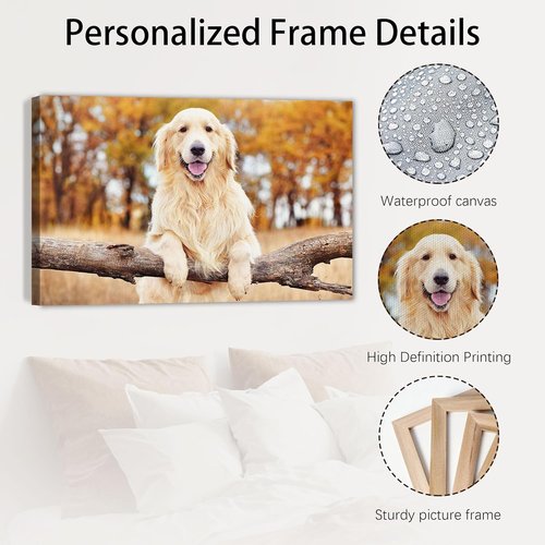 Custom Canvas Prints - Personalized Photo Wall Art for Family & Pets | Framed 20x16