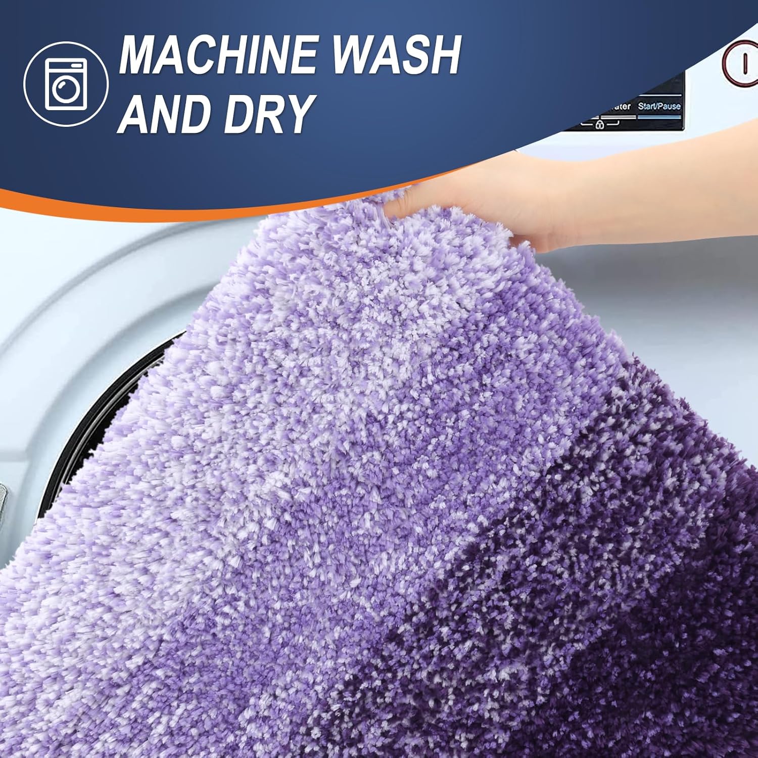 OLANLY Bathroom Rugs - Extra Soft Microfiber Mat | Quick Dry, Machine Washable, 30x20, Violet
