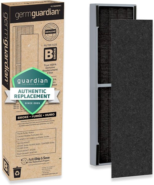 GermGuardian Air Filter B - Genuine HEPA Replacement for Smoke & Pollutants | Fits AC4825, AC4300, AC4880, AC4900, CDAP4500, FLT4825SM