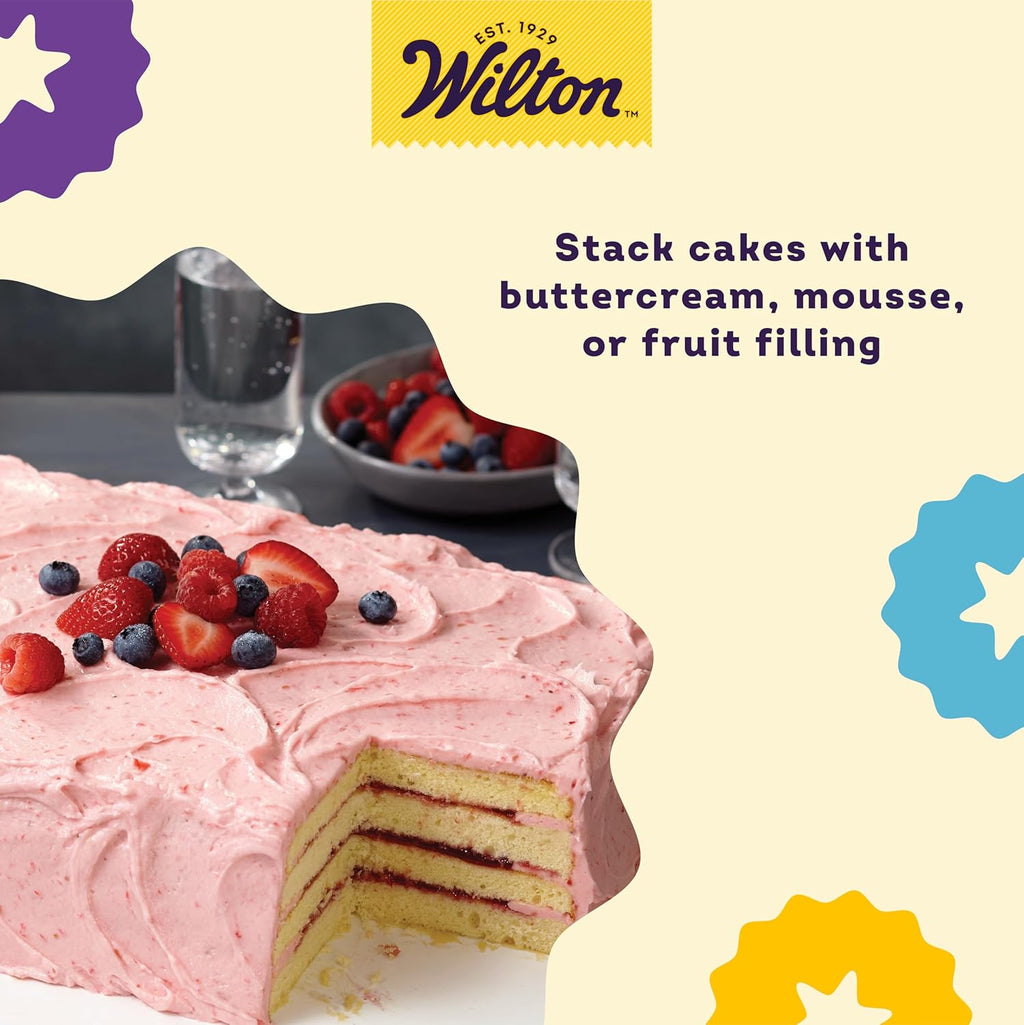 Wilton Easy Layers Sheet Cake Pan Set - 2-Piece Rectangle Baking Sheets | Durable Steel Construction