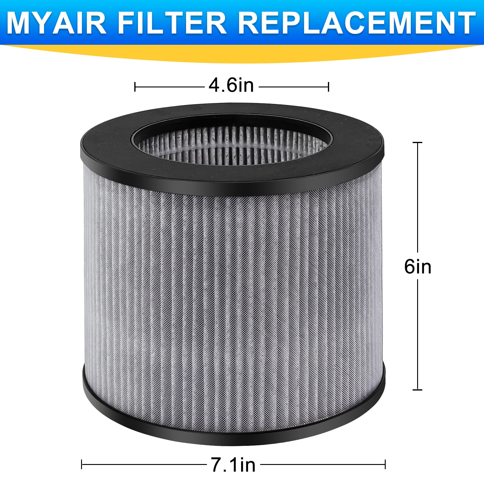 2780A 2801 Filter Replacement fit for Bissell MYair MY air Personal Air-purifier 2780 2780B 2780P 27809 2 Pack High Efficiency Activated Carbon Filters LUXRILIX