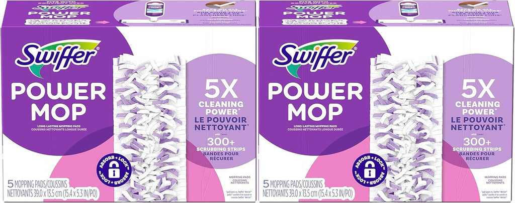 Swiffer PowerMop Mopping Pad Refills - Multi-Surface Floor Cleaning, 10 Count