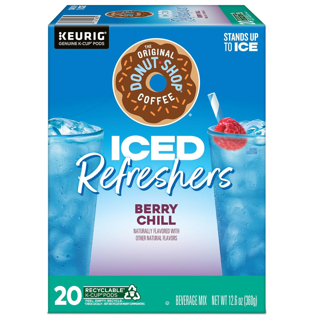 Original Donut Shop Iced Refreshers - Berry Chill Brew Over Ice K-Cup Pods | 20-Count Box