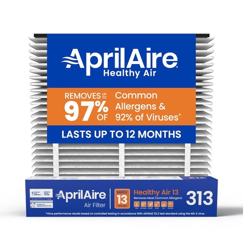 AprilAire 313 Replacement Filter - MERV 13 Whole House Air Purifier Filter, 20x20x4 (Single Pack)