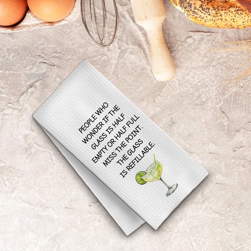 ChenCraty Margarita Bar Kitchen Towels, Gifts for Margarita Lovers Dish Tea Towel for Kitchen Bar Cart Decor, Cocktail Gifts for Women Decorative Hand Towels, 16x24 Inches