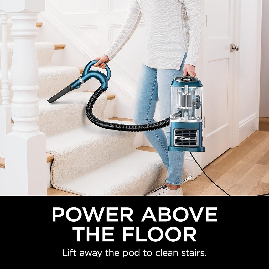 Shark Navigator Lift-Away Vacuum - Self-Cleaning Brushroll & HEPA Filter | Ideal for Pets, Teal, ZU503AMZ