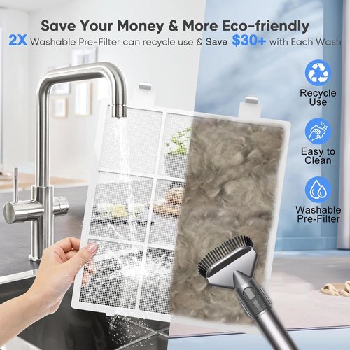 DAYETTE Air Purifier - HEPA 14 Filter for Large Rooms Up to 3000 Ft² | Pet-Friendly Air Cleaner in White