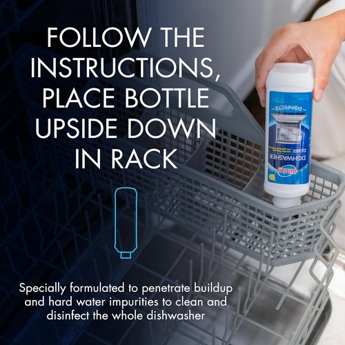 Glisten Dishwasher Cleaner - Removes Limescale & Grease | Lemon Scent, 12 Ounce Bottle, 3-Pack