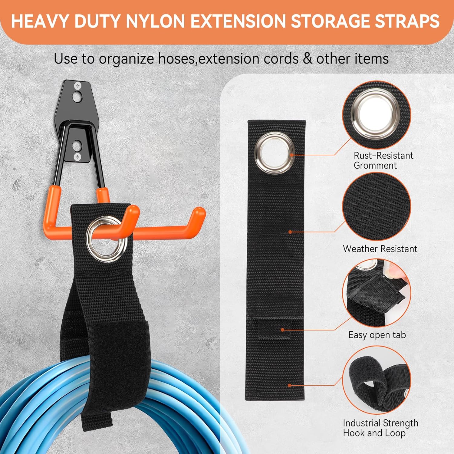 Skiennix Heavy Duty Garage Hooks - 14 Pack Steel Wall Mount Tool Organizer for Bikes, Ladders & Garden Tools