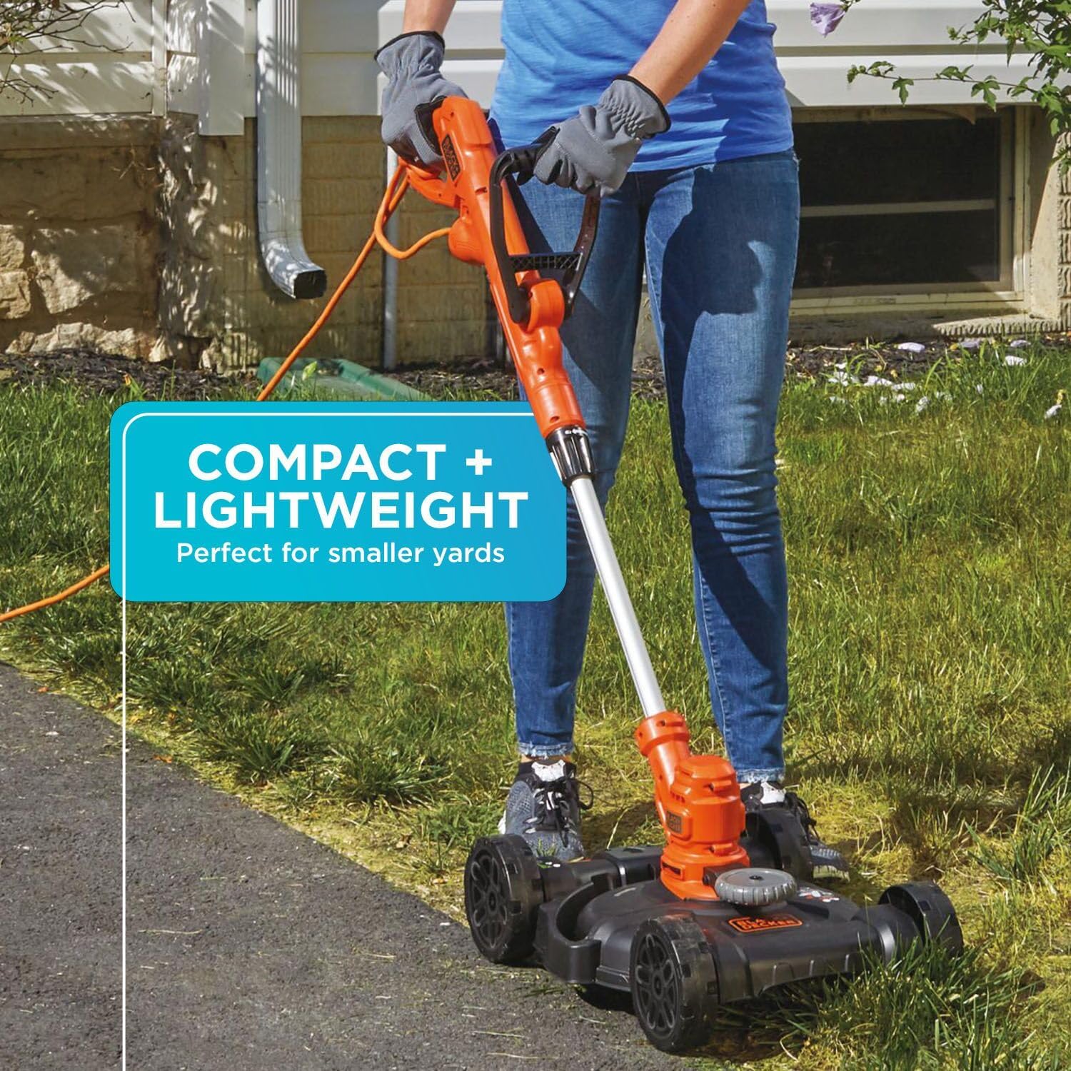 BLACK+DECKER 3-in-1 Electric Lawn Mower Combo - Corded 12-Inch, 6.5 Amp Weed Eater & Edger