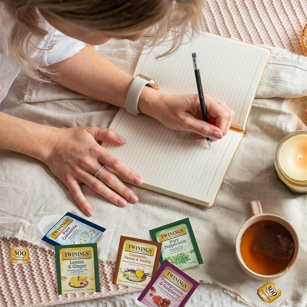 Twinings Herbal Tea Variety Pack - 20 Count (Pack of 6) | 5 Delicious Flavors, Naturally Caffeine-Free